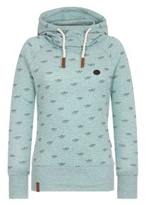 Naketano, Damen Sweatshirt 'Klatschemietze', Jade / Schwarz
