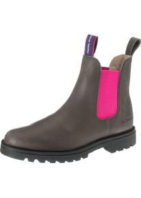 Blue Heeler, Damen Chelsea Boots 'Meryl', Himmelblau / Greige / Dunkelgrau / Neonpink / Rot / Weiß