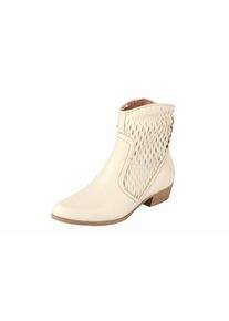 Heine, Damen Stiefelette mit Cut-Dessin, Beige