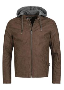 INDICODE JEANS, Herren Kunstlederjacke, Braun