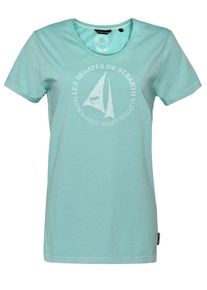 Code-Zero, Damen T-Shirt 'St. Barth', Pastellgr&uuml;n / Wei&szlig;