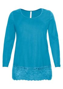 sheego Casual, Damen Longshirt, Türkis