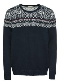 Selected Homme, Herren Strickpullover, Saphir / Burgunder / Naturwei&szlig;