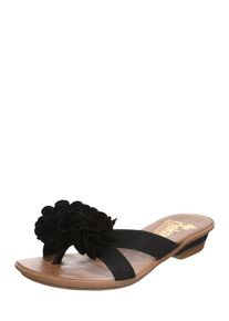 Rieker, Damen Pantoletten, Braun / Schwarz