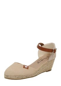 Mustang, Damen Keilsandalette, Beige / Braun