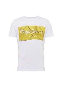 Pepe Jeans, Herren Shirt 'RAURY', Gelb / Wei&szlig;