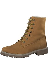 Marco Tozzi, Damen Schn&uuml;rstiefelette, Goldgelb