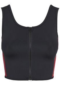 Urban Classics, Damen Tanktop, Grün / Feuerrot / Schwarz