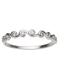 Firetti, Damen Fingerring, Silber / Weiß