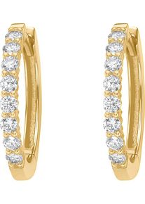 Christ, Damen Creole, Gold / Wei&szlig;