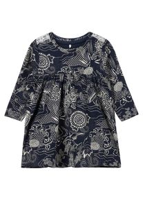 name it, Mädchen Print Kleid, Dunkelblau
