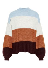 Y.A.S, Damen Pullover, Hellblau / Rostbraun / Weinrot / Wei&szlig;meliert