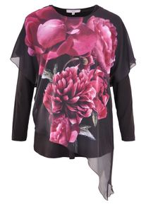 NAVIGAZIONE, Damen Shirt, Dunkelpink / Cranberry / Schwarz