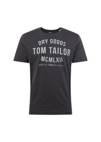 Tom Tailor, Herren T-Shirt, Grau / Schwarz