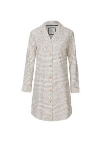 BASEFIELD, Damen Nachthemd, Creme / Grau / Wei&szlig;