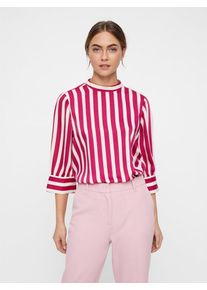 V&eacute;ro Moda VERO MODA, Damen Bluse, Neonpink / Naturwei&szlig;