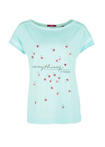 s.Oliver RED LABEL, Damen Shirt, Türkis / Rot / Schwarz