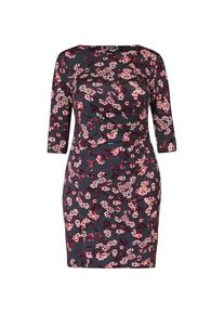 Blue Seven, Damen Kleid, Grau / Rot / Weiß