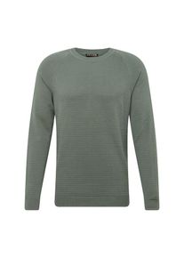 Review, Herren Pullover 'CN SUMMER STRCTR', Dunkelgr&uuml;n
