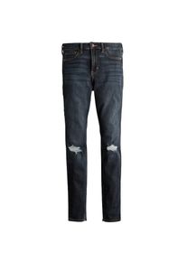 Hollister, Damen Jeans 'BTS18-DARK KNEE SLITS', Blue Denim