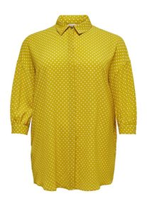 Only Carmakoma, Damen Hemd, Gelb / Weiß