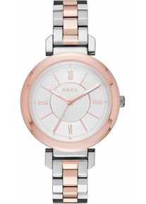 DKNY, Damen Quarzuhr 'ELLINGTON', Grau / Ros&eacute;