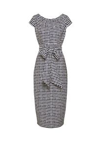 Closet London, Damen Kleid 'Closet Maxi Bow Pencil Dress', Creme / Schwarz