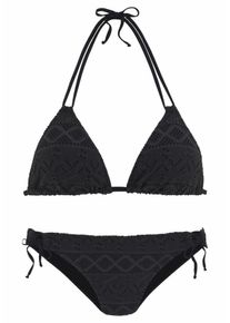 Lascana, Damen Triangel-Bikini, Schwarz