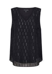 Banana Republic, Damen Bluse 'SL INVERTED VEE SHINE CLIP TEXTURE', Schwarz