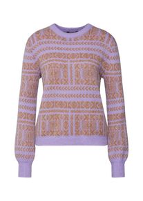 Mbym, Damen Pullover 'Olli', Braun / Lila