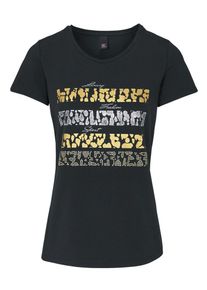 Heine, Damen T-Shirt, Gold / Schwarz / Silber