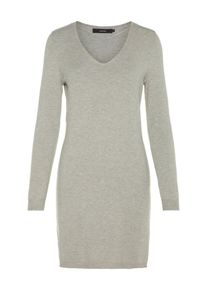Véro Moda VERO MODA, Damen Langärmeliges Strickkleid, Grau