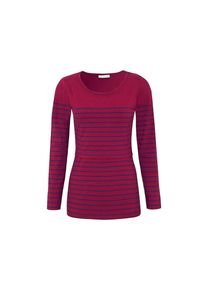 JoJo Maman Bébé JoJo Maman Bébé, Damen Stilllangarmshirt, Blau / Karminrot