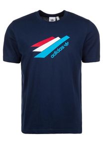 adidas originals, Herren T-Shirt 'PALEMSTON TEE', Marine / Neonblau / Rot / Wei&szlig;