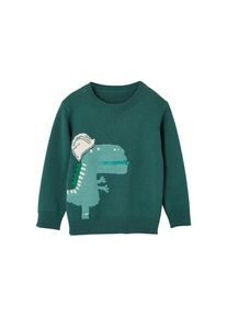 Vertbaudet, Pullover 'Dinosaurier', Smaragd