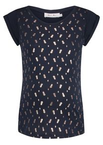 Queen mum, Damen T-shirt, Blau / Gold