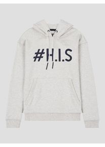 H.I.S. HIS JEANS, Damen Hoodie, Hellgrau