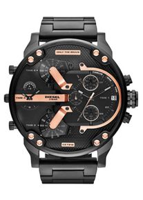 Diesel, Herren Armbanduhr mit Chronograph 'MR DADDY', Rosegold / Schwarz