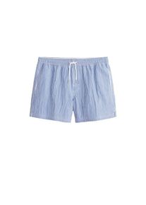 Mango Man, Herren Badehose 'Seerblue', Blau / Wei&szlig;