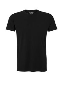 s.Oliver BLACK LABEL, Herren Komfortables Stretch-Shirt, Schwarz
