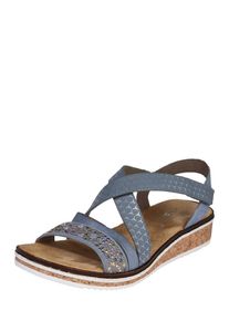 Rieker, Damen Sandale, Taubenblau