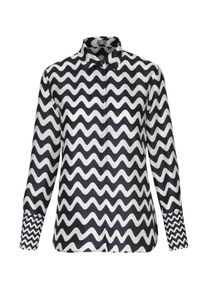 Jacques Britt, Damen Hemdbluse, Navy / Wei&szlig;