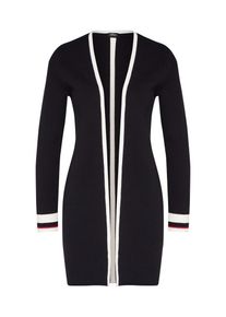 s.Oliver BLACK LABEL, Damen Strickjacke, Schwarz / Wei&szlig;