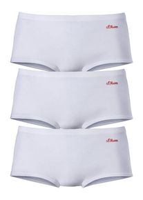 s.Oliver RED LABEL, Damen Baumwoll-Panty, Wei&szlig;