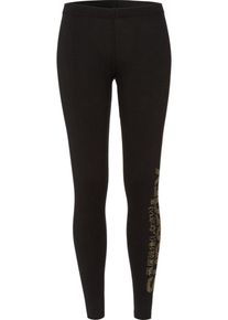 Superdry, Damen Leggings 'RHINE STONE ', Gold / Schwarz