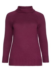 sheego Casual, Damen Rollkragenpullover, Beere