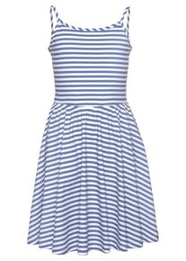 Arizona, Mädchen Arizona Jerseykleid, Hellblau / Weiß