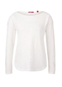 s.Oliver RED LABEL, Damen Slub-Shirt mit Spitze, Naturweiß