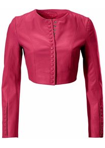 Heine, Damen Lederjacke, Lammnappa, Pink