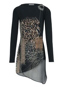 Heine, Damen Shirt, Braun / Schwarz